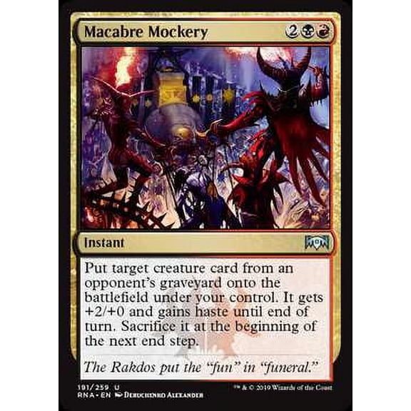 MtG Ravnica Allegiance Uncommon Macabre Mockery #191