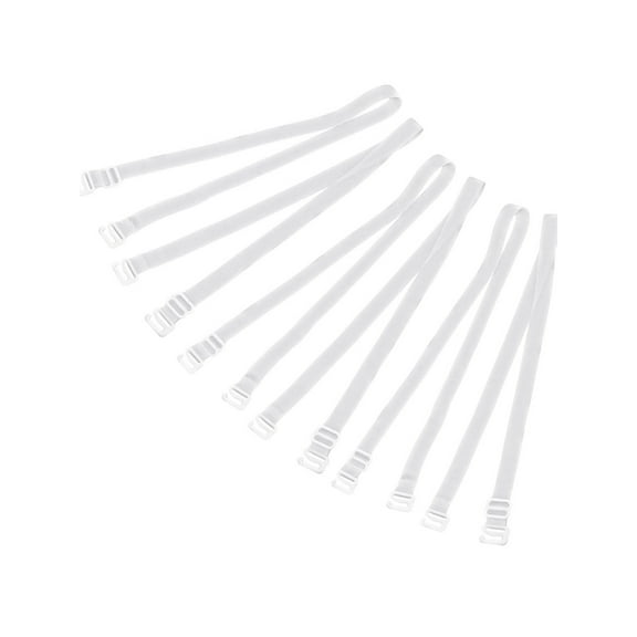 INSPIRE CHIC Women's 6 Pcs Clear Adjustable Elastic Shoulder Bra Strap