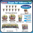 thumbnail image 2 of JMOCD 162Pcs Yellow Dragon Ball Party Tableware Set, Birthday Party Supplies Decorations Set, tablecloth,Banner,Plates, Invitation Card,Cutlery,Cups,20 Guests, 2 of 4