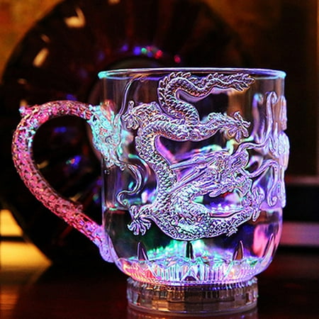 

Creative Dragon LED Inductive Rainbow Party Flashing Light Whisky Mug Beer Cup