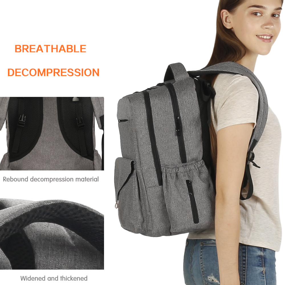 Baby Diaper Bag Tote Backpack Stroller Hanging Bag Portable Multifunction Diaper Organizer Storage Bag Mommy Bag for Outdoor Travel