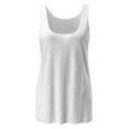 thumbnail image 4 of Endives Women's Tanks Tops Summer Shirts Casual Chiffon Sleeveless Top Shirts Elegant Solid U Neck Sports Top Blouses, 4 of 5