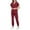 Wine, variant on WTOBBY Women's V-Neck Ankle Cuff Short Sleeve Scrubs Set, Solid Color with Pockets, 2-Piece Nursing Uniform, Medical Workwear for Caregivers, Modern Design,Black L