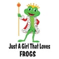 thumbnail image 2 of Watercolor Decal Just A Girl That Loves Frogs Bedroom Wall Decal for Children Royal Blooded Frog Prince Colorful Art Cute Themed Room Decal - Size: 24 In x 30 In, 2 of 5