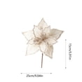 thumbnail image 3 of Fiudx Magnolia Artificial Grande, Franela con Bordes Brillantes, Pétalos Brillantes para Corona Navideña, Decoración Navideña Versátil para Árbol, Chimenea y Mesa, 25 X 15 Cm., 3 of 6