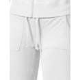 thumbnail image 3 of J. METHOD Women's 2 Piece Outfit Casual Basic French Terry Zip Up Hoodie and Sweatpants Sweatsuit Tracksuit Set NEWTS01 White M, 3 of 6
