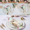 thumbnail image 3 of Easter Cute Bunny Cloth Napkins, Eggs Spring Daisy Flowers Colorful Striped Washable and Reusable Dinner Napkins Set of 6, Table Napkin for Kitchen Party Birthday Wedding Hotel Housewarming 20"x20", 3 of 9