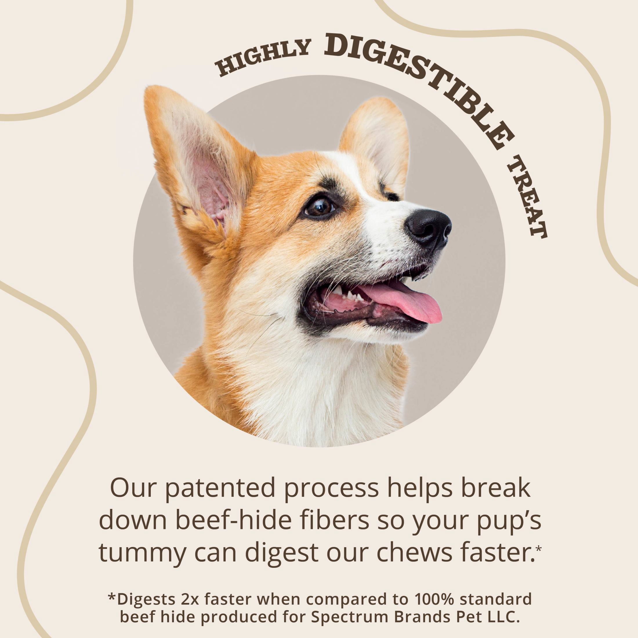 Better Belly Happy Tummy Triple Flavor Kabob Chew Highly Digestible Dog Treat for Sensitive Stomachs, 10 Count