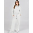 thumbnail image 3 of ORUYROP Women 2 Piece Outfits Sweatsuit Set 2023 Fall Oversized Half Zip Sweatshirt Wide Leg Sweatpant Lounge Set Tracksuit, 3 of 7