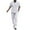 White, variant on Aofany Mens Short Sets 2 Piece Outfits Men Casual Solid Fashion Stand Collar Pullover Sports Suit Short Sleeve T Shirt Trousers Two-Piece Tracksuit Mens Sets