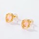 thumbnail image 1 of Pendientes japoneses simples de pájaro de cristal rosa de plata 925 chapados en oro, pendientes de pájaro rosa de esmalte frío a la moda de estilo retro para mujer ShuxiuWang 9024715081667, 1 of 2