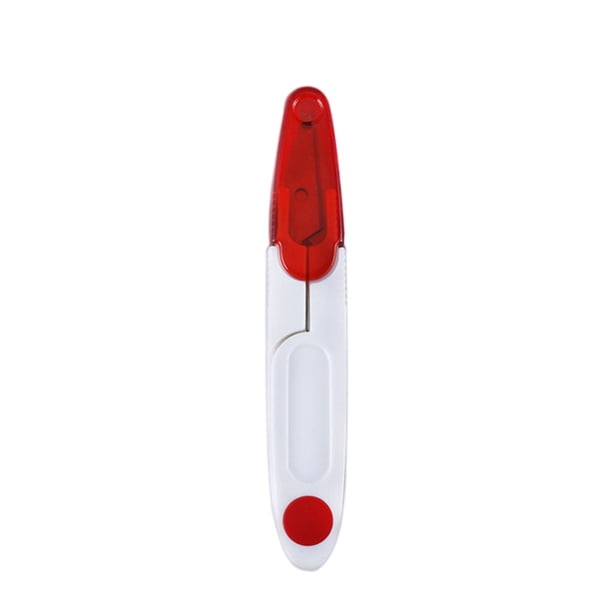 Billuyoard Tijeras de costura de acero inoxidable con cubierta, herramienta de recorte de tela de hilo de mano, bordado, álbum de recortes, accesorios de Artesanía Rojo Billuyoard HA012253-01