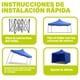 thumbnail image 4 of Toldo Plegable Carpa 3x3 Onof Reforzado Paredes Impermeable Azul, 4 of 6