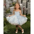 thumbnail image 2 of Drtj Girls' Short Flower Girl Dress with 3D Lace Appliques First Communion Pageant Dress Tulle Ball Gown for Weddings Parties (Sizes 2-16), 2 of 6