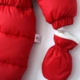 thumbnail image 6 of GYRATEDREAM Infant Toddler Boys Girls Snowsuit Newborn Winter Coat Warm Hooded Romper Jumpsuit Outwear Jacket for 6-9M Red, 6 of 9