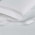 thumbnail image 4 of Superior Brandon Embroidered Cotton Bed Sheet Set, California King, White/Silver, 4 of 10