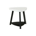 thumbnail image 2 of Boho End Table with Marble Top - Modern Accent Table for Living Room, Bedroom, Hallway, 2 of 9