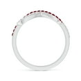 thumbnail image 2 of ANGARA Natural Encrusted Ruby and Diamond Infinity Knot Ring in 14K White Gold for Women (Size-1.3mm) | July Birthstone, Birthday, Anniversary, Jewelry Gift for Women | Natural Ruby Ring, 2 of 8