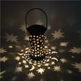 thumbnail image 3 of Wosthever Luces solares para caminos, farolillos solares para exteriores, farol de luna y estrella hueca, luces decorativas impermeables para pasarela, Iluminación y accesorios Wosthever HA035950-00, 3 of 6