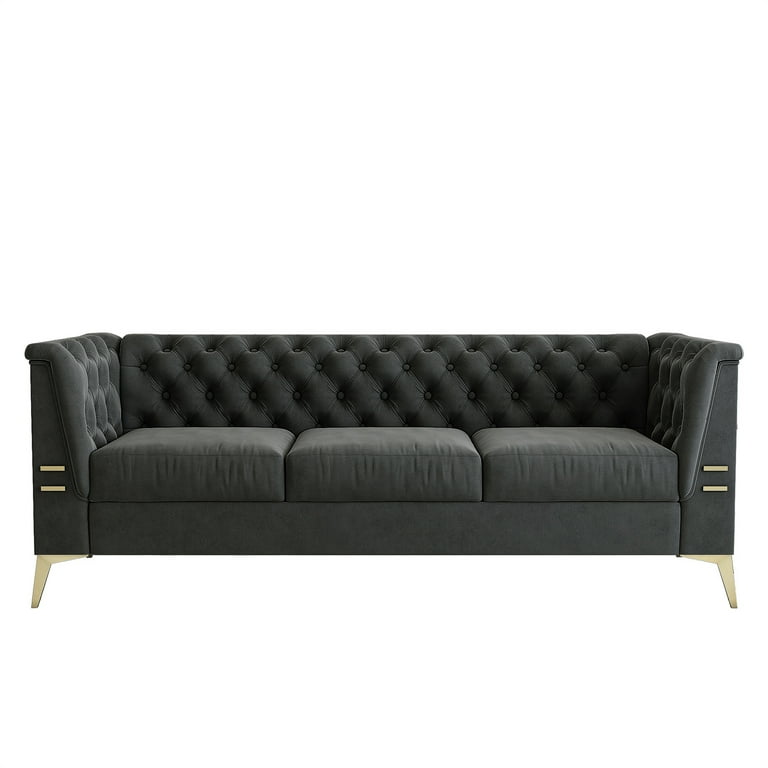 Velvet Chesterfield Sleeper Sofa Baci Living Room
