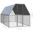 thumbnail image 4 of vidaXL Chicken Cage 2x4x2 m Galvanised Steel, 4 of 4