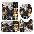thumbnail image 2 of Aosijia 4 Pcs Marble Shower Curtain Sets Bathroom Sets with Shower Curtain and Rugs and Accessories Rug Toilet Lid Cover and Non-Slip U Shape Mat Waterproof Shower Curtain with 12 Hooks, 2 of 3