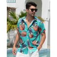 thumbnail image 4 of Camisa ALISISTER de Hombre con Estampado de Piñas y Gafas de Sol Hawaiana, 4 of 6