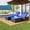 Brown four-line rattan+ blue cushion (2 pieces/box), variant on Studyset Outdoor Chaise Lounge Chairs,Wicker Patio Lounge Chairs Set of 2, Outdoor Patio Furniture Set, Rattan Reclining Beach Chair for Pool,Outside,Indoor,Brown Adjustable Backrest Lounger