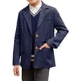 thumbnail image 2 of Boys Button-Down Turn Down Collar Casual Blazer Children Kids Jacket Coat, 2 of 5