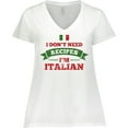 thumbnail image 3 of Inktastic No Recipes I'm Italian Women's Plus Size V-Neck T-Shirt, 3 of 5