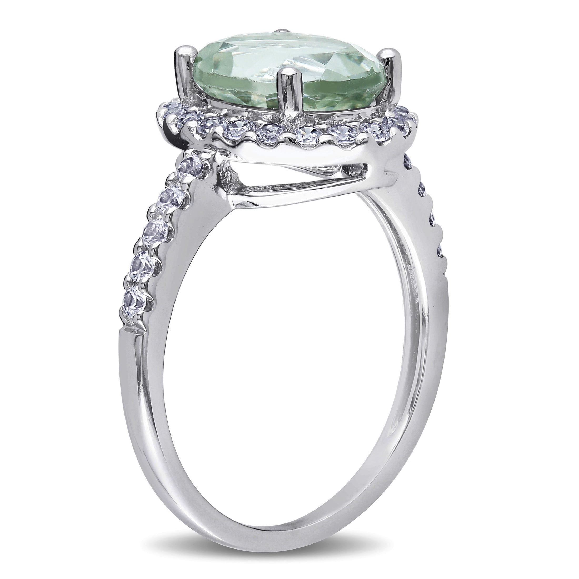 Everly Women's Created Sapphire and Created Quartz 10k White Gold Ring