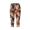 thumbnail image 6 of Hvot&aat Cute Cartoon Cats Print Leggings for Women Athletic Gym Yoga Capri Legging Soft High Waisted Knee Length Legging, 6 of 6