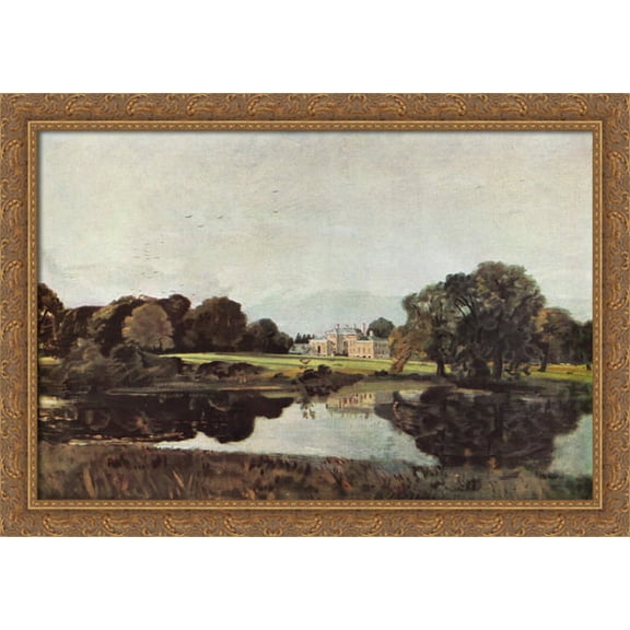 Malvern Hall 40x28 Large Gold Ornate Wood Framed Canvas Art by John Constable