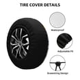 thumbnail image 2 of Pofeuu Watercolor Teapots Print Spare Tire Wheel Cover for Car Truck SUV Camper Universal Fit Spare Tire Cover RV Spare Tire Covers-17 inch, 2 of 6