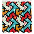 thumbnail image 3 of Ambesonne Grungy Shower Curtain, Psychedelic Arrows, 69"Wx84"L, Multicolor, 3 of 3