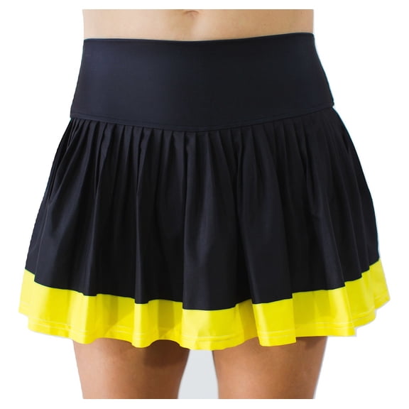 Faye Florie Gail Tennis Skirt (Black Neon, X-Small)
