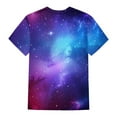 thumbnail image 6 of Texiao Women's 3D Galaxy Print T Shirts Glitter Shirts Blouse Fashionable Starry Summer Shirts Round Neck Short Sleeve Tops for Carnival Costumes, 6 of 6