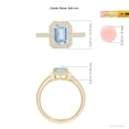 thumbnail image 4 of ANGARA Natural 1.35 ct Aquamarine Engagement Ring with Diamond Halo in 14K Yellow Gold for Women (Size-8x6mm) | March Birthstone, Anniversary, Jewelry Gift for Women | Natural Aquamarine Ring, 4 of 9