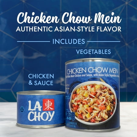 La Choy Chicken Chow Mein, White Meat Chicken and Vegetables in Sauce, 42 oz