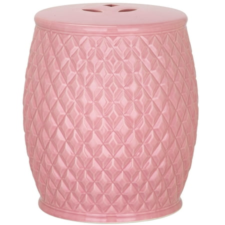 Safavieh Kids Harlequin Garden Stool, Ceramic, Pink