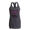 thumbnail image 1 of Artix - Women's Racerback Tank Top, up to Women Size 2XL - Meow Cute Cat Kitty, 1 of 2