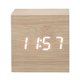 thumbnail image 1 of Digital Alarm Clock, with Wooden Electronic LED Time Display, Cubic Small Mini Wood Made Electric Clocks for Bedroom, Bedside, Desk（Battery not included）, 1 of 4