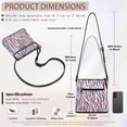 thumbnail image 7 of ZUXONGSY American Flag Zebra Stripe Print PU Leather Shoulder Bag for Women Fashion Crossbody Travel Purse Large Messenger Bag with Adjustable Strap for Dating Workout, 7 of 7