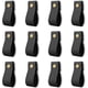 thumbnail image 1 of Tiradores de cuero para cajones, 12 piezas de tiradores de cuero, perillas de cuero hechas a mano, herrajes para gabinetes, tiradores de cajones (negro), 1 of 5