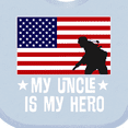 thumbnail image 4 of Inktastic Military Uncle is My Hero Us Flag Boys or Girls Baby Bib, 4 of 4