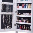 thumbnail image 4 of Oumilen Jewelry Cabinet Standing Lockable Makeup Armoire with Full-Length Mirror, White, 4 of 6