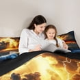 thumbnail image 5 of Homewish Teens Adults Natural Disaster Lightning 3 Pieces Queen Comforter Set,Ocean Sea Theme Ultra Soft Bedding Sets,Abstract Gradient Bedding Comforter Set Breathable,Lightweight Room Decor, 5 of 8