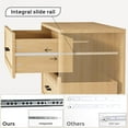 thumbnail image 6 of 3 Drawer Dresser for Bedroom, Rattan Dresser Chest of Drawers, Nightstand with Rattan Decorated Drawers, Wood Dressers for Living Room Bedroom Hallway, 6 of 18