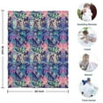 thumbnail image 4 of Green Blue Butterfly Pink Purple Pattern Blanket,Comfortable Soft Flannel Throw Blanket,All Season,Warm Lightweight Blankets for Sofa Bed Couch Living Room Chair,30"x40", 4 of 4