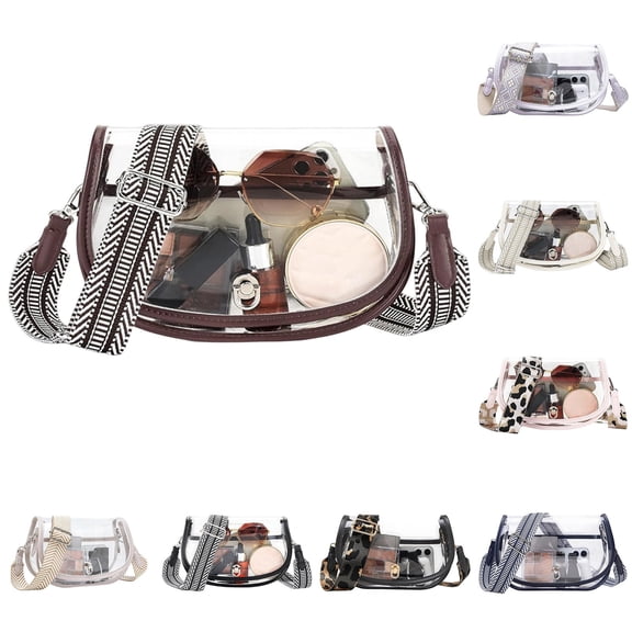 ibiyuan Crossbody Purses For Women Stadium Approved Clear Crossbody Bag for Women, Transparent Purse for Sports Games Concert Festival Events